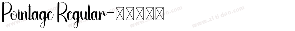 Pointage Regular字体转换